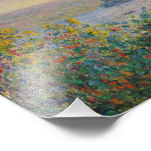 Claude Monet - flower beds at vétheuil Foto Afdruk (Hoek)