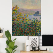 Claude Monet ~ Flower Beds at Vetheuil Poster (Thuiskantoor)