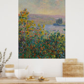 Claude Monet ~ Flower Beds at Vetheuil Poster (Keuken)