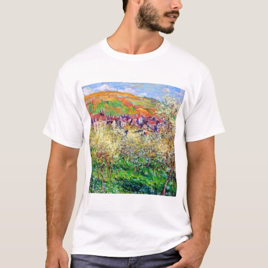 Claude Monet Flowering Plum Trees T-shirt (Voorkant)