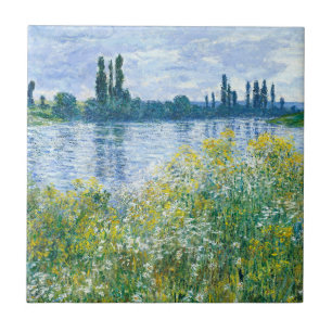 Claude Monet - Flowers op de banken Tegeltje