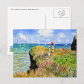 Claude Monet - Franse Clifftop - Impressionisme Briefkaart (Voorkant / Achterkant)
