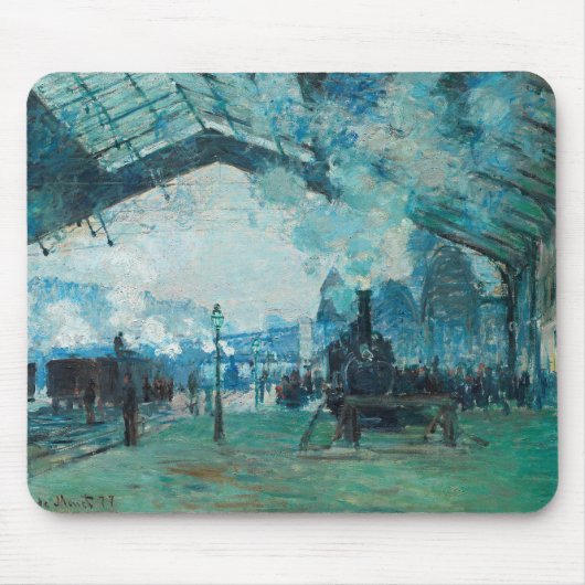 Claude Monet French Train Travel Art Muismat (Voorkant)