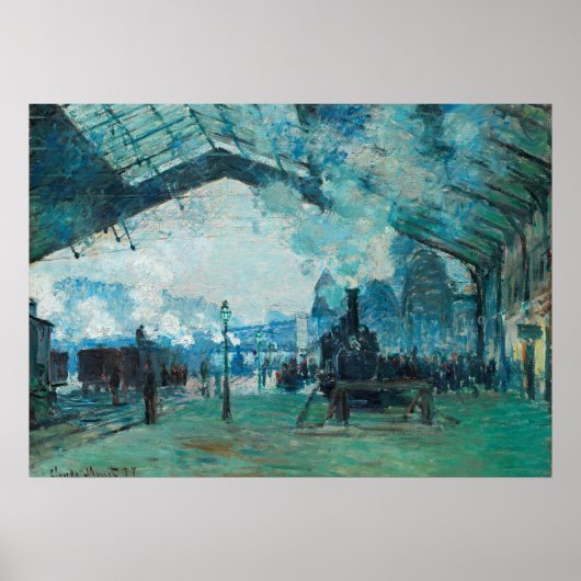 Claude Monet French Train Travel Art Poster (Voorkant)