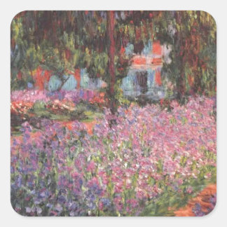 Claude Monet/Garden bij Giverny Vierkante Sticker