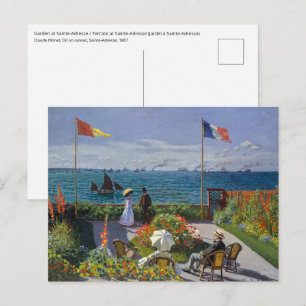 Claude Monet - Garden in Sainte-Adresse Briefkaart