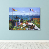 Claude Monet Garden in Sainte-Adresse Canvas Afdruk (Insitu (Houten vloer))