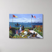 Claude Monet Garden in Sainte-Adresse Canvas Afdruk (Voorkant)