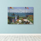 Claude Monet - Garden in Sainte-Adresse Canvas Afdruk (Insitu (Houten vloer))