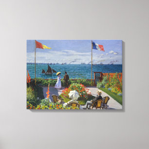 Claude Monet - Garden in Sainte-Adresse Canvas Afdruk