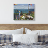Claude Monet - Garden in Sainte-Adresse Canvas Afdruk (Insitu (Slaapkamer))