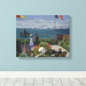 Claude Monet - Garden in Sainte-Adresse Canvas Afdruk (Insitu (Houten vloer))