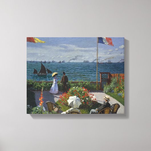 Claude Monet - Garden in Sainte-Adresse Canvas Afdruk (Voorkant)