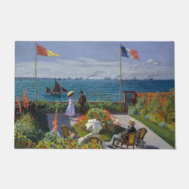 Claude Monet - Garden in Sainte-Adresse Deurmat (Voorkant)