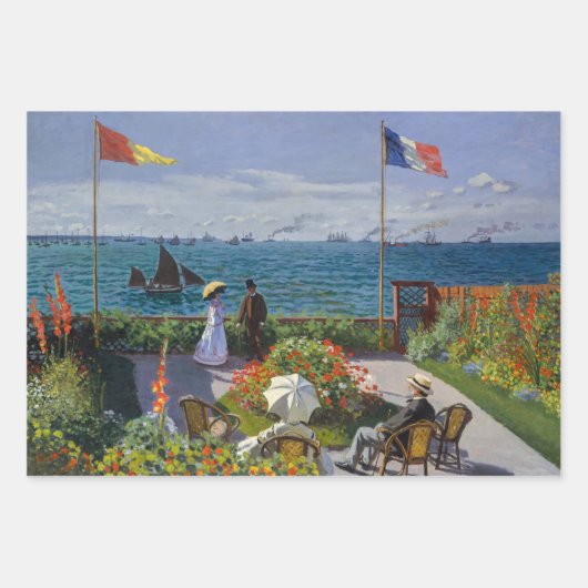 Claude Monet - Garden in Sainte-Adresse Inpakpapier Vel (Voorkant)