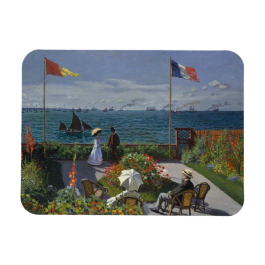 Claude Monet - Garden in Sainte-Adresse Magneet (Horizontaal)