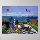 Claude Monet Garden in Sainte-Adresse Poster (Voorkant)
