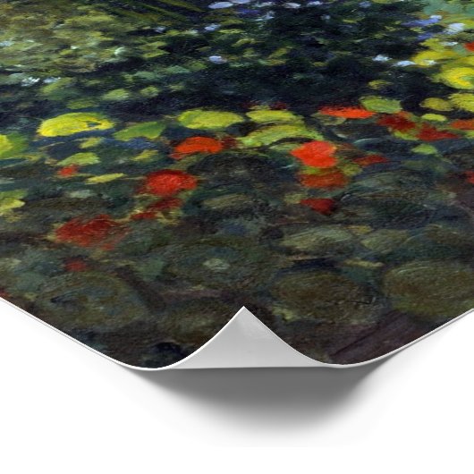 Claude Monet Garden in Sainte-Adresse Poster (Hoek)