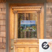 Claude Monet - Garden in Sainte-Adresse Raamsticker (Huis Deur)