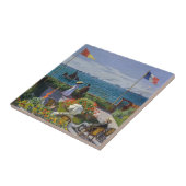 Claude Monet - Garden in Sainte-Adresse Tegeltje (Zijkant)