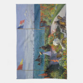 Claude Monet - Garden in Sainte-Adresse Theedoek (Verticaal)