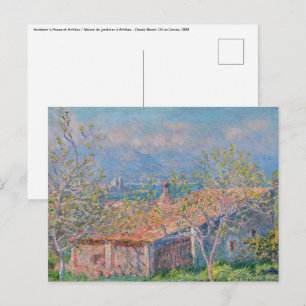 Claude Monet - Gardener's House in Antibes Briefkaart