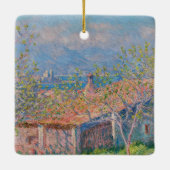 Claude Monet - Gardener's House in Antibes Keramisch Ornament (Achterkant)
