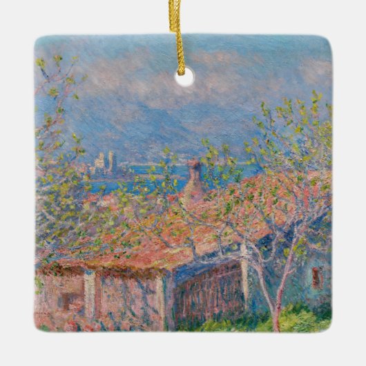 Claude Monet - Gardener's House in Antibes Keramisch Ornament (Voorkant)