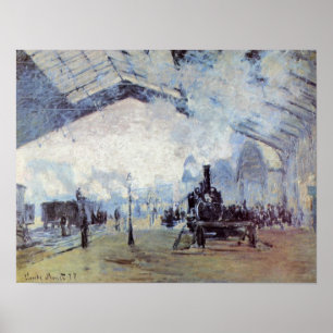 Claude Monet - Gare Saint Lazare in Parijs Poster