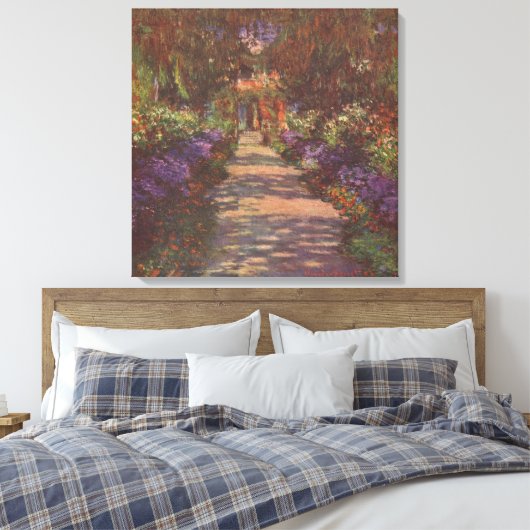 Claude Monet – Gartenweg – 1902 Canvas Afdruk (Insitu (Slaapkamer))
