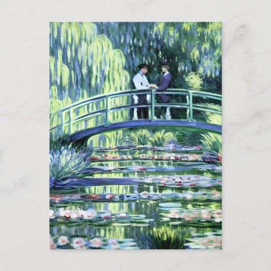 Claude Monet Gay Liefhebbers in de tuin Briefkaart (Voorkant)