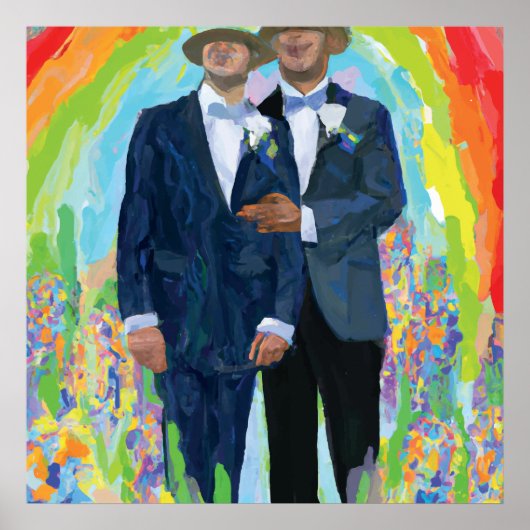 Claude Monet Gay Wedding AI Generated Poster (Voorkant)