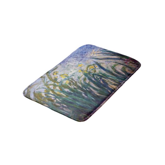 Claude Monet - Geel en Paars Irises Badmat (Gekanteld)