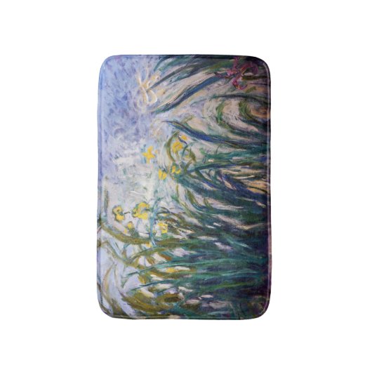 Claude Monet - Geel en Paars Irises Badmat (Voorkant Verticaal)