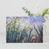 Claude Monet - Geel en Paars Irises Bedankkaart (Staand voorkant)