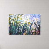 Claude Monet - Geel en Paars Irises Canvas Afdruk (Voorkant)