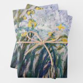 Claude Monet - Geel en Paars Irises Inpakpapier Vel (In situ)