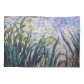 Claude Monet - Geel en Paars Irises Kussensloop (Achterkant)