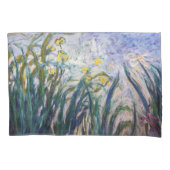 Claude Monet - Geel en Paars Irises Kussensloop (Voorkant)