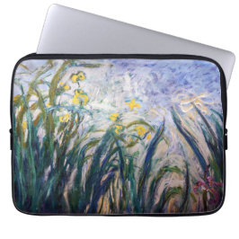 Claude Monet - Geel en Paars Irises Laptop Sleeve