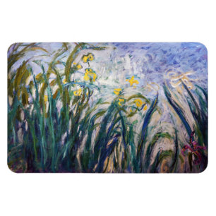 Claude Monet - Geel en Paars Irises Magneet