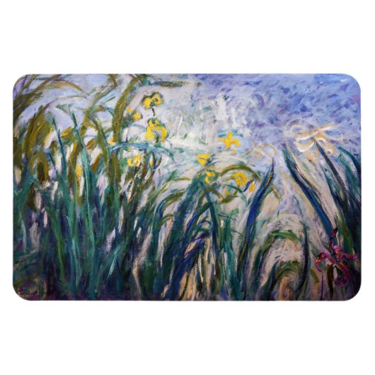 Claude Monet - Geel en Paars Irises Magneet (Horizontaal)