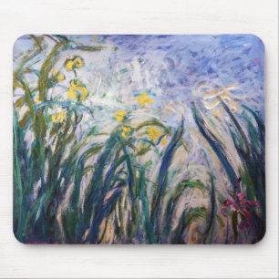 Claude Monet - Geel en Paars Irises Muismat