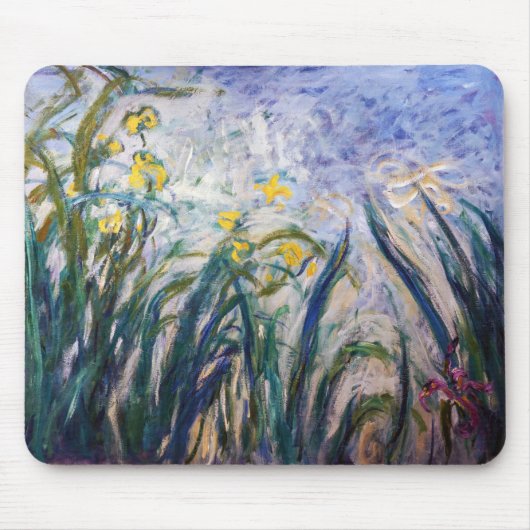 Claude Monet - Geel en Paars Irises Muismat (Voorkant)