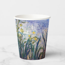 Claude Monet - Geel en Paars Irises Papieren Bekers