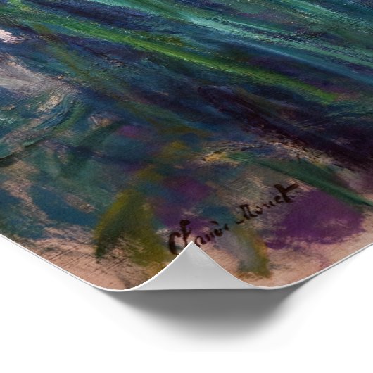 Claude Monet - Geel en Paars Irises Poster (Hoek)
