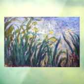 Claude Monet - Geel en Paars Irises Raamsticker (Vel 3)