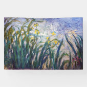 Claude Monet - Geel en Paars Irises Spandoek (Horizontaal)