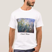 Claude Monet - Geel en Paars Irises T-shirt (Voorkant)