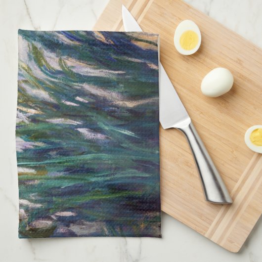 Claude Monet - Geel en Paars Irises Theedoek (Quarter Fold)